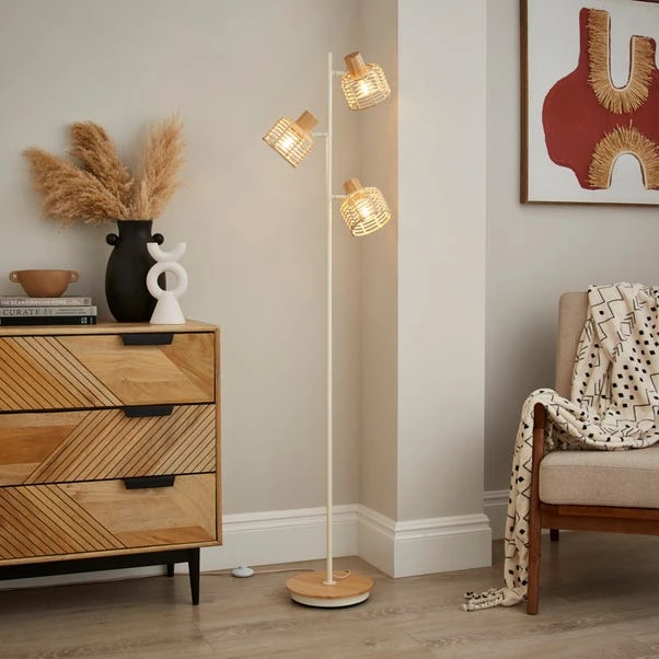 Emil Rattan 3 Light Adjustable Floor Lamp 2 Emil Rattan 3 Light Adjustable Floor Lamp