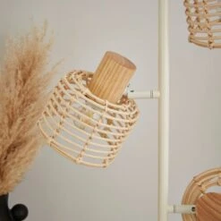 Emil Rattan 3 Light Adjustable Floor Lamp 9 Emil Rattan 3 Light Adjustable Floor Lamp -Dunelm 30894612 alt02