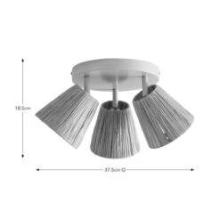 Demie 3 Light Adjustable Semi Flush Spotlight -Dunelm 30894860 alt08