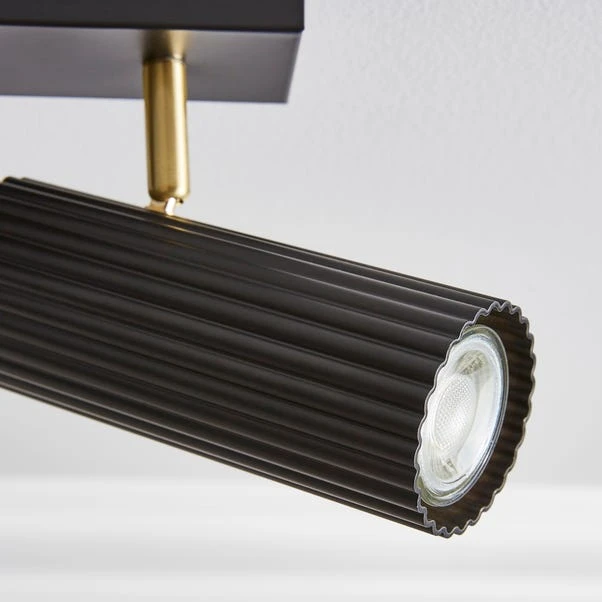 Georgi Industrial Ribbed 4 Light Adjustable Semi Flush Spotlight Bar 6 Georgi Industrial Ribbed 4 Light Adjustable Semi Flush Spotlight Bar - Image 4