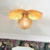 Indi Leaf Bathroom Flush Ceiling Light -Dunelm 30894885
