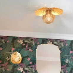 Indi Leaf Bathroom Flush Ceiling Light -Dunelm 30894885 alt09