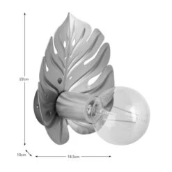Indi Leaf Bathroom Wall Light 12 Indi Leaf Bathroom Wall Light -Dunelm 30894886 alt08
