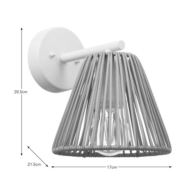 Kenia Rattan Outdoor Wall Light 7 Kenia Rattan Outdoor Wall Light - Image 5