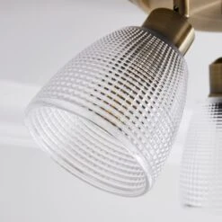 Kibworth Ribbed 3 Light Adjustable Semi Flush Spotlight -Dunelm 30894890 alt03