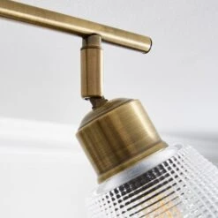 Kibworth Ribbed 4 Light Adjustable Semi Flush Spotlight Bar -Dunelm 30894891 alt02