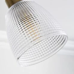 Kibworth Ribbed 4 Light Adjustable Semi Flush Spotlight Bar -Dunelm 30894891 alt03