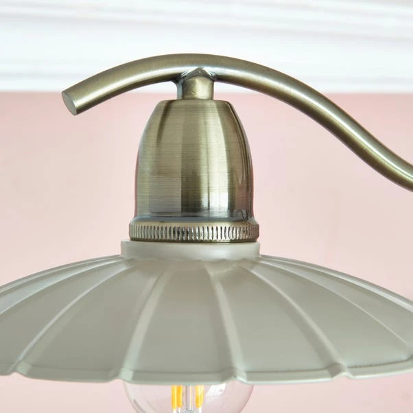 Maya Scallop 3 Light Semi Flush Ceiling Light 4 Maya Scallop 3 Light Semi Flush Ceiling Light - Image 2