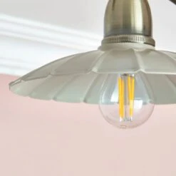 Maya Scallop 3 Light Semi Flush Ceiling Light 10 Maya Scallop 3 Light Semi Flush Ceiling Light -Dunelm 30894897 alt03
