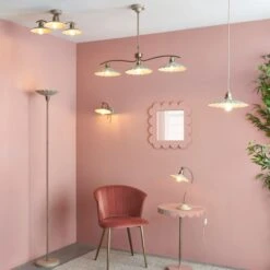 Maya Scallop 3 Light Semi Flush Ceiling Light 13 Maya Scallop 3 Light Semi Flush Ceiling Light -Dunelm 30894897 alt09