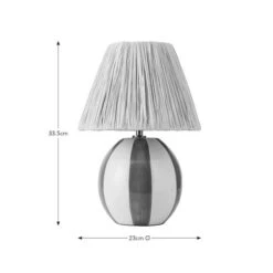 Mirabelle Round Striped Table Lamp 13 Mirabelle Round Striped Table Lamp -Dunelm 30894901 alt08