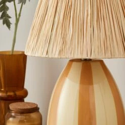 Mirabelle Oval Striped Table Lamp -Dunelm 30894902 alt02