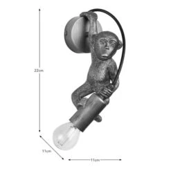 Odisha Monkey Bathroom Wall Light 12 Odisha Monkey Bathroom Wall Light -Dunelm 30894904 alt08