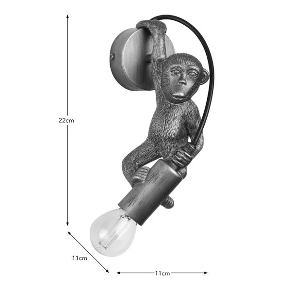 Odisha Monkey Bathroom Wall Light 7 Odisha Monkey Bathroom Wall Light - Image 5