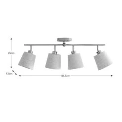 Preston 4 Light Adjustable Semi Flush Spotlight Bar 13 Preston 4 Light Adjustable Semi Flush Spotlight Bar -Dunelm 30894911 alt08