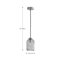 Riley Ribbed Adjustable Pendant Light 25 Riley Ribbed Adjustable Pendant Light -Dunelm 30894916 alt08