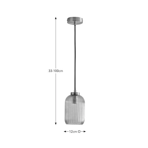 Riley Ribbed Adjustable Pendant Light 8 Riley Ribbed Adjustable Pendant Light - Image 6