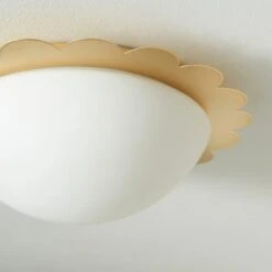 Scalloped Edge Bathroom Flush Ceiling Light -Dunelm 30894919 alt03