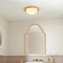 Scalloped Edge Bathroom Flush Ceiling Light -Dunelm 30894919 alt09