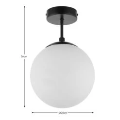 Sfera Bathroom Flush Ceiling Light -Dunelm 30894922 alt08