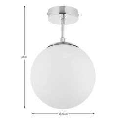 Sfera Bathroom Flush Ceiling Light -Dunelm 30894923 alt08