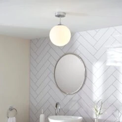 Sfera Bathroom Flush Ceiling Light -Dunelm 30894923 alt09