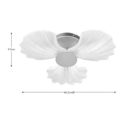 Shell Coastal Bathroom Flush Ceiling Light -Dunelm 30894925 alt08