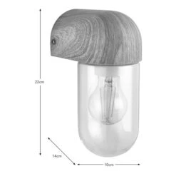 Wooden Outdoor Wall Light 12 Wooden Outdoor Wall Light -Dunelm 30894941 alt08
