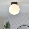 Sligo Industrial Outdoor Bathroom Flush Ceiling Light 1 Sligo Industrial Outdoor Bathroom Flush Ceiling Light -Dunelm 30894959