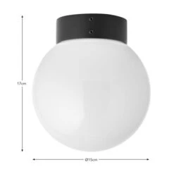 Sligo Industrial Outdoor Bathroom Flush Ceiling Light 14 Sligo Industrial Outdoor Bathroom Flush Ceiling Light -Dunelm 30894959 alt08