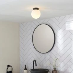 Sligo Industrial Outdoor Bathroom Flush Ceiling Light 15 Sligo Industrial Outdoor Bathroom Flush Ceiling Light -Dunelm 30894959 alt09