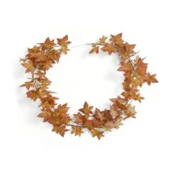 Artificial Autumnal Leaves Lit Garland -Dunelm 30896674 alt04
