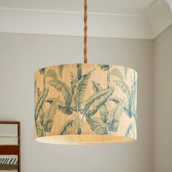 Equatorial Palm Bamboo Drum Lamp Shade 3 Equatorial Palm Bamboo Drum Lamp Shade