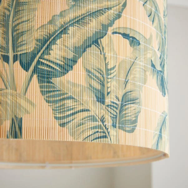 Equatorial Palm Bamboo Drum Lamp Shade 5 Equatorial Palm Bamboo Drum Lamp Shade - Image 3