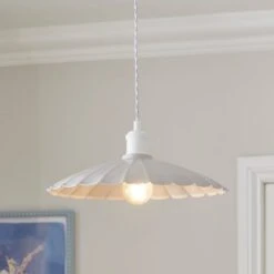 Maya Scalloped Metal Easy Fit Pendant Shade -Dunelm 30898492