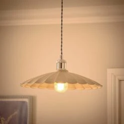 Maya Scalloped Metal Easy Fit Pendant Shade -Dunelm 30898493 alt01