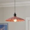 Maya Scalloped Metal Easy Fit Pendant Shade 1 Maya Scalloped Metal Easy Fit Pendant Shade -Dunelm 30898494