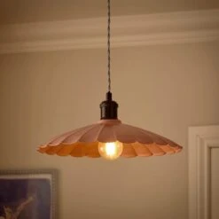 Maya Scalloped Metal Easy Fit Pendant Shade -Dunelm 30898494 alt01