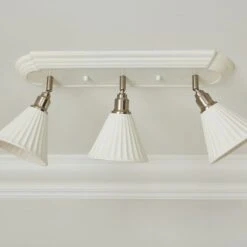 Lilbourne Ribbed Ceramic 3 Light Adjustable Flush Spotlight -Dunelm 30898523 alt02