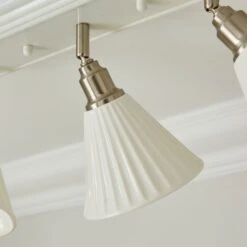 Lilbourne Ribbed Ceramic 3 Light Adjustable Flush Spotlight -Dunelm 30898523 alt03