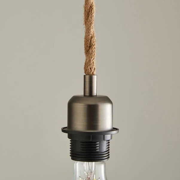 Fentress Twisted Jute Pendant Flex Ceiling Light Cable 4 Fentress Twisted Jute Pendant Flex Ceiling Light Cable - Image 2