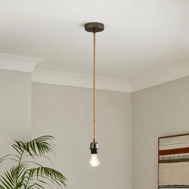 Fentress Jute Pendant Flex Ceiling Light Cable 3 Fentress Jute Pendant Flex Ceiling Light Cable
