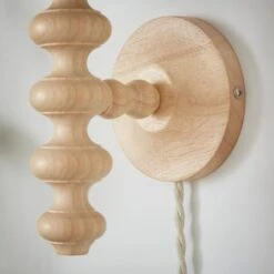 Bobby Pleated Paint Your Own Plug In Wall Light -Dunelm 30898538 alt03