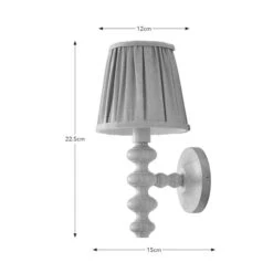 Bobby Pleated Paint Your Own Plug In Wall Light -Dunelm 30898538 alt08