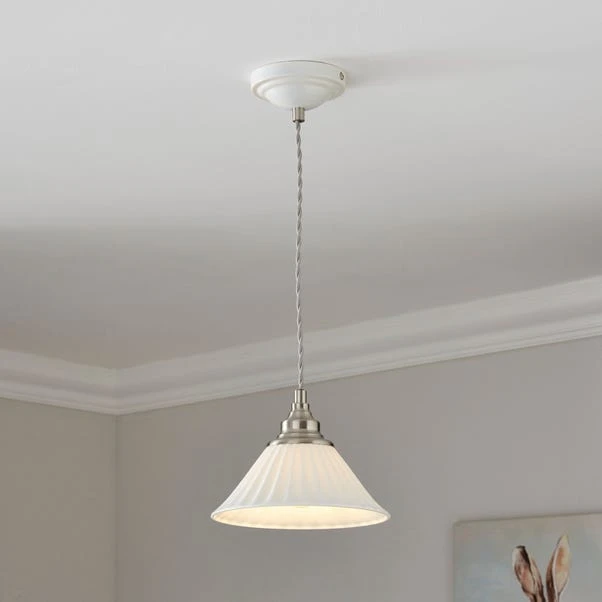 Lilbourne Ribbed Ceramic Pendant Light 3 Lilbourne Ribbed Ceramic Pendant Light