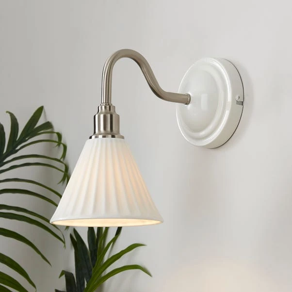 Lilbourne Ribbed Ceramic Wall Light 3 Lilbourne Ribbed Ceramic Wall Light
