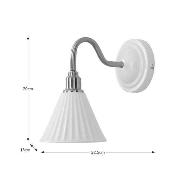 Lilbourne Ribbed Ceramic Wall Light 7 Lilbourne Ribbed Ceramic Wall Light - Image 5