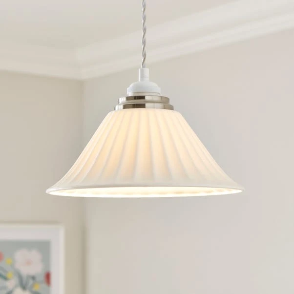 Lilbourne Ribbed Ceramic Easy Fit Pendant Shade 3 Lilbourne Ribbed Ceramic Easy Fit Pendant Shade