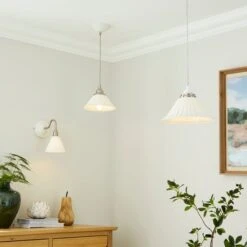 Lilbourne Ribbed Ceramic Easy Fit Pendant Shade 11 Lilbourne Ribbed Ceramic Easy Fit Pendant Shade -Dunelm 30898550 alt09