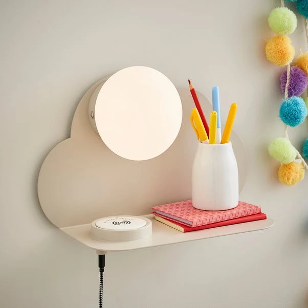 Rechargeable Touch Dimmable Wall Light With Cloud Shelf 3 Rechargeable Touch Dimmable Wall Light With Cloud Shelf